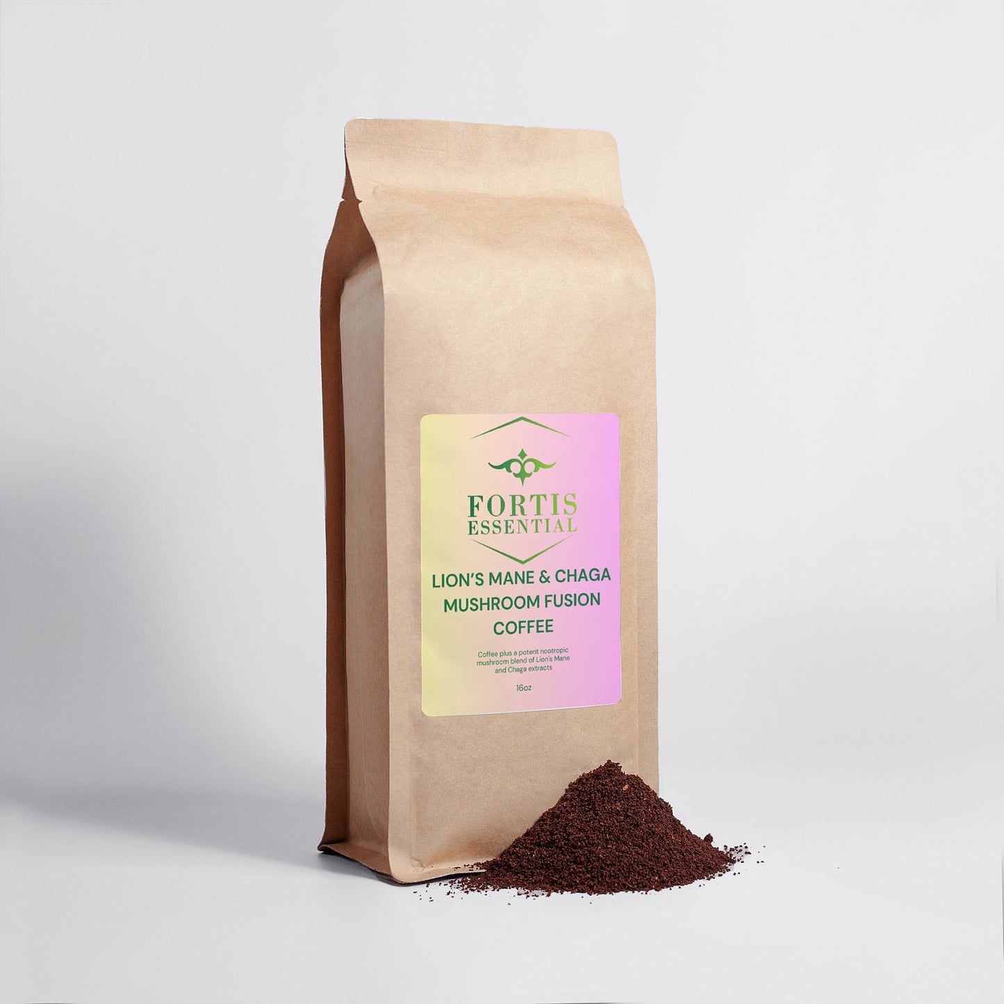 Lion’s Mane & Chaga Mushroom Fusion Coffee 16oz